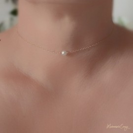 Collier de dos fleur pour robe de mariée dos nu "Awena"  Bijou mariage