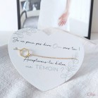 Bijou demande témoin mariage bracelet carte coeur - bijou mariage Melle Cereza