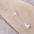 Collier mariée pendentif cristal Swarovski "Gatsby" - Bijou mariage personnalisable