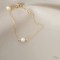 Bracelet mariée tendance minimaliste perle solitaire "Lou"  Bijoux mariage 