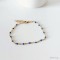 Bracelet fin petites perles bleu - Bijou précieux