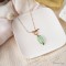Collier Alia pendentif vert et or - Bijou créateur