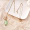 Collier Alia pendentif vert et or - Bijou créateur