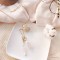 Collier quartz rose perles culture Cascade - Bijou créateur