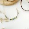 Collier aventurine et perles verre de bohème Zéphyr - Bijou pierre semi-précieuse
