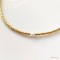 Collier Aura facette de bohême blanche et rocailles or - Bijou créateur