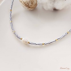 Collier Marina - Bijou minimaliste marin perle de culture