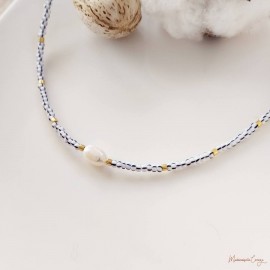 Collier Marina - Bijou minimaliste marin perle de culture