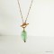 Collier Alia pendentif vert et or - Bijou créateur