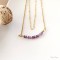 Collier double rang Amélia - Améthyste bohème chic