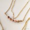 Collier double rang Rosalia - Rhodochrosite bohème chic
