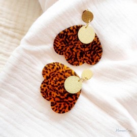 Boucles d'oreilles "Pétale Fauve" - Bijou tendance inspiration sauvage
