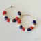 Boucles oreille bleu blanc rouge style marinière "Candy Summer " Boucles d'oreille bohèmes