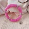 Bracelets joncs élastiques rose gris argent "Pink Mood"