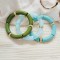 Bracelets élastiques vert assortis  "Garden"