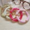 Bracelets élastiques rose doré crème "Sweet glam"