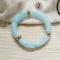 Bracelets élastiques bleu creme assortis "Sky Dreams"
