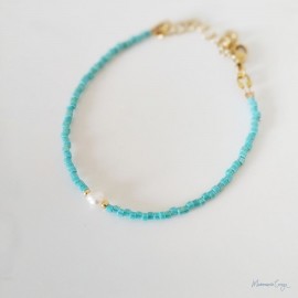 Bracelet perle de culture et perles Miyuki Collection Rainbow - Bijou bohème