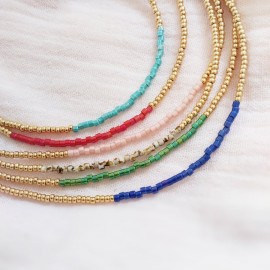 Collier Rainbow coloré perles Miyuki Collection Rainbow - Bijou bohème
