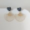 Boucles d'oreilles bohèmes coeur & éventail - Bijou tendance