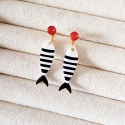 Boucles d'oreilles bord de mer poissons - Bijou tendance