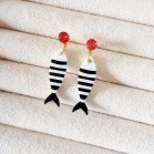 Boucles d'oreilles bord de mer poissons - Bijou tendance