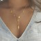 Collier cravate charms pendentifs doré - Bijou créateur