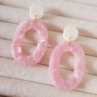 Boucles d'oreille maxi Ô rose pâle  - Bijou tendance