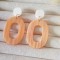 Boucles d'oreille maxi Ô abricot orange  - Bijou tendance