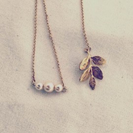 Collier de dos nu argent ou or champêtre chic pour robe de mariée dos nu feuille  "Ainoha"  Bijou mariage personnalisable