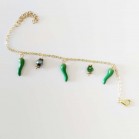 Bracelet breloques piment vert - Bracelet charms