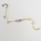 Bracelet breloques turquoise et lilas - Bracelet charms