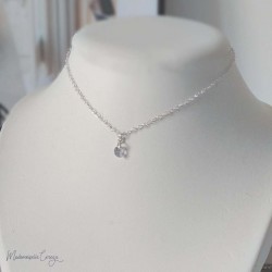 Collier dos sur-mesure zircon et perles - Bijou mariage