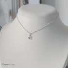 Collier dos sur-mesure zircon et perles - Bijou mariage