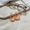 Boucles d'oreille bohèmes rose pêche  - Bijou tendance