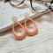 Boucles d'oreille bohèmes rose pêche  - Bijou tendance