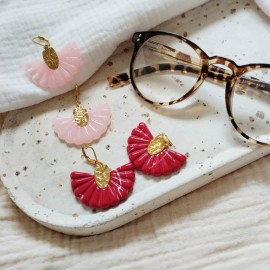 Boucles d'oreille bohèmes rouge style latino - Bijou tendance