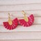 Boucles d'oreille bohèmes rouge style latino - Bijou tendance