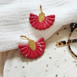 Boucles d'oreille bohèmes rouge style latino - Bijou tendance