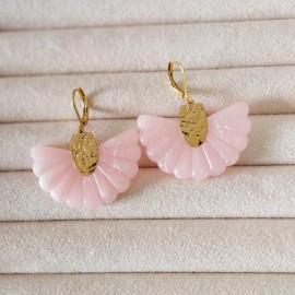 Boucles d'oreille bohèmes rose style latino - Bijou tendance