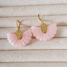 Boucles d'oreille bohèmes rose style latino - Bijou tendance
