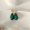 Boucles d'oreille perles goutte vertes - Bijou bohème tendance
