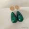 Boucles d'oreille perles goutte vertes - Bijou bohème tendance