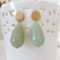 Boucles d'oreille goutte vert pâle - Bijou bohème tendance