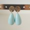 Boucles d'oreille goutte bleu céladon - Bijou bohème tendance