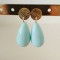 Boucles d'oreille goutte bleu céladon - Bijou bohème tendance