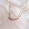 Collier rhodochrosite pierre naturelle double rang Rosalia - Rhodochrosite bohème chic