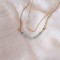 Collier aigue marine double rang Océania - Aigue-marine bohème chic