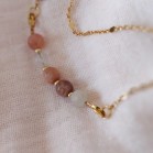 Collier pierre de lune double rang Lunaïa - Pierre de lune bohème chic