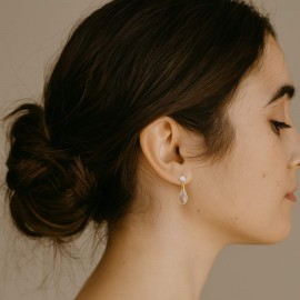 Boucles d'oreille mariée Swarovski goutte cristal "Jade" - Bijoux mariage